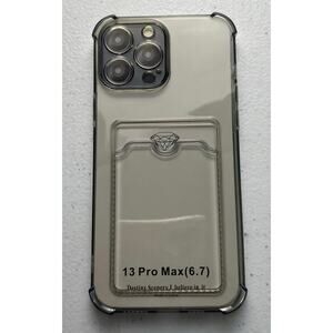 Clear Wallet Pocket iPhone 13 Pro Max Snap-on Case